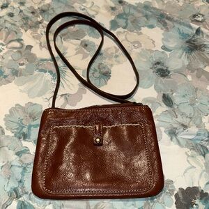 49 Square Miles  San Francisco Brown Leather Crossbody Bag EUC